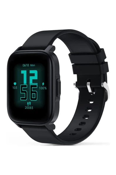 AUKEY SW-1S-BK AKILLI SAAT 4.3CM IP68 TFT LCD PARLAK EKRAN BT ARAMA SAĞLIK MONİTÖRÜ 12 GÜN PİL SİYA ürün görseli 1