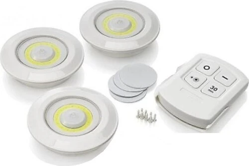 Kablosuz Uzaktan Kumandalı 3lü Led Lamba Seti - Resim 2