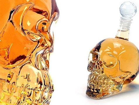 Crystal Head Kuru Kafa Cam Şişe 350 ml ürün görseli 1