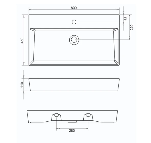 VEGA LAVABO 80cm TURAVİT - Resim 3