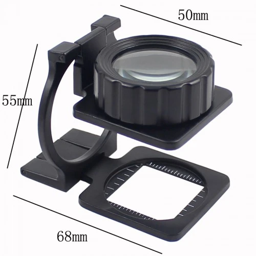 Tekstilciler Için Kumaş Kontrolü Büyüteç Katlanan Metal 15X Büyütme ürün görseli 1