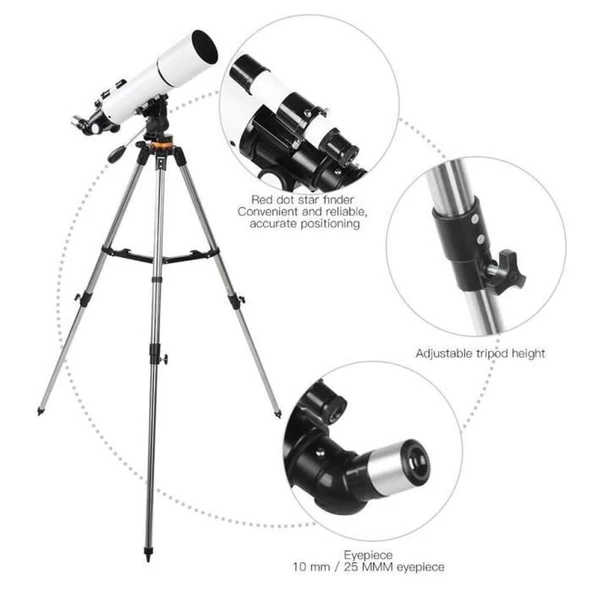 Yüksek Netlik Monoküler Kara ve Uzay Teleskobu CF50080 ürün görseli 1