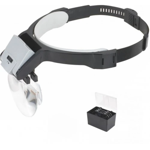 Lens Takmalı 5 Lenslı Led Lambalı Şapka Tip Büyüteç ürün görseli 1