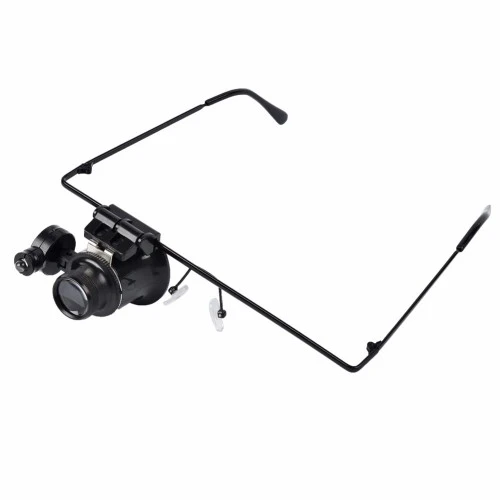 Gözlük Model 20X16Mm Optik Lens Led Işık Monoküler Büyüteç ürün görseli 1