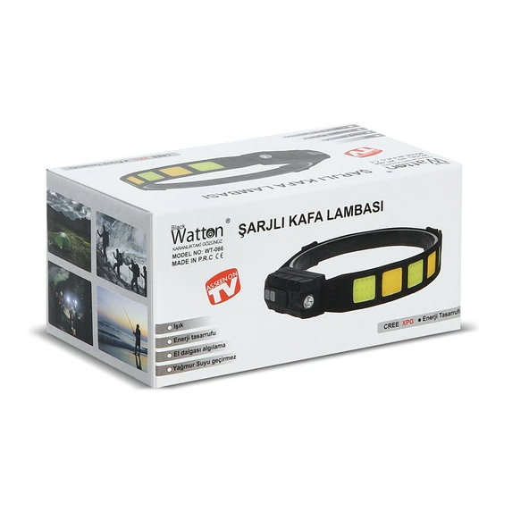 SENSÖRLÜ COB XPG LED KAFA LAMBASI WATTON WT-066 - Resim 2