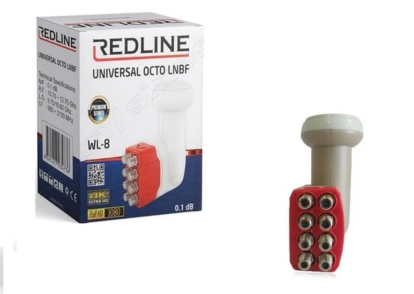 Redline 8 Çıkışlı Sekizli Elembi Lnb Full Hd 4K Uyumlu-0.1db ürün görseli 1