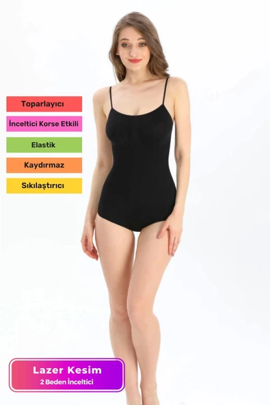 Özel Üretim Toparlayıcı Vücut Şekillendirici Kaymaz İz Göstermeyen Rahat Kadın Slip Body ürün görseli 1