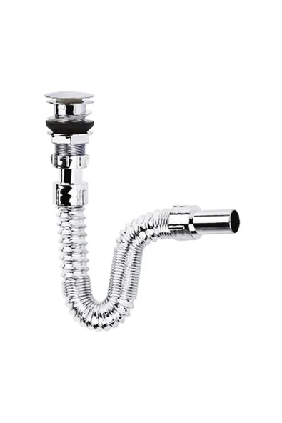 POLİSU PASLANMAZ POP-UP LAVABO SİFONU KROM ürün görseli 1
