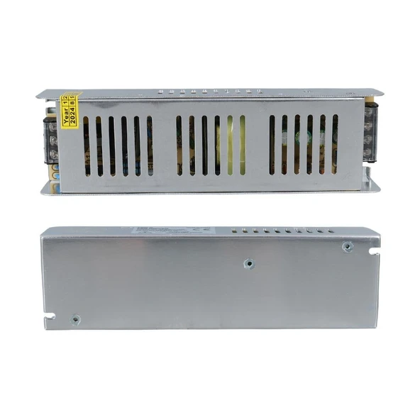 Ledx ALN-M12165S 12 Volt 16.5 Amper 200 Watt Slim Metal Kasa Adaptör 200X60x40mm ürün görseli 1