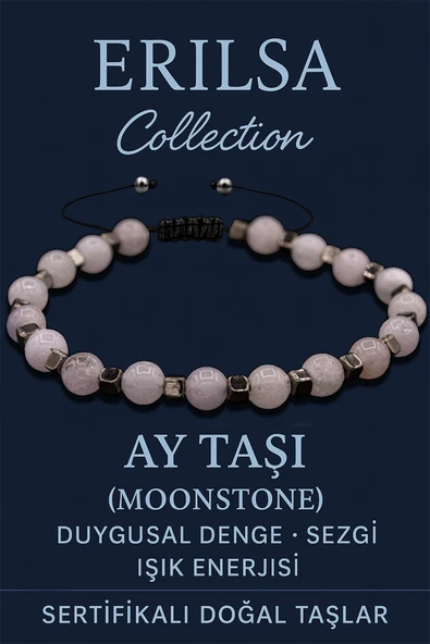 Sertifikalı 6mm Terahertz & Ay Taşı Bileklik – Duygusal Denge ve Koruyucu Enerji ürün görseli 1