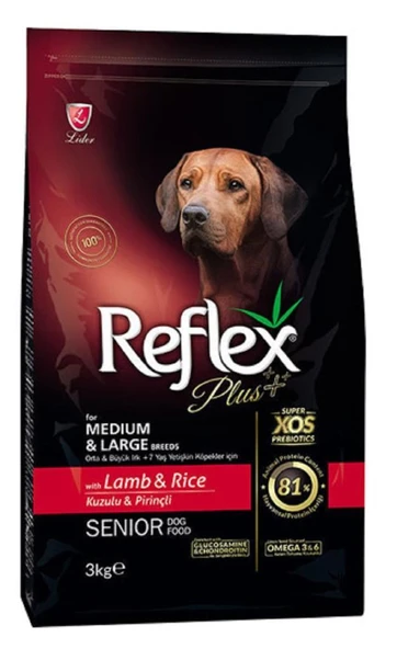 Reflex Plus Kuzulu Senior Yaşlı Köpek Maması 3 Kg ürün görseli 1