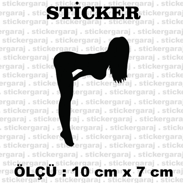 kadın dans 2 adet sticker - Araba motosiklet kask buzdolabı cam otomobil atv laptop tablet duvar stickerı ürün görseli 1