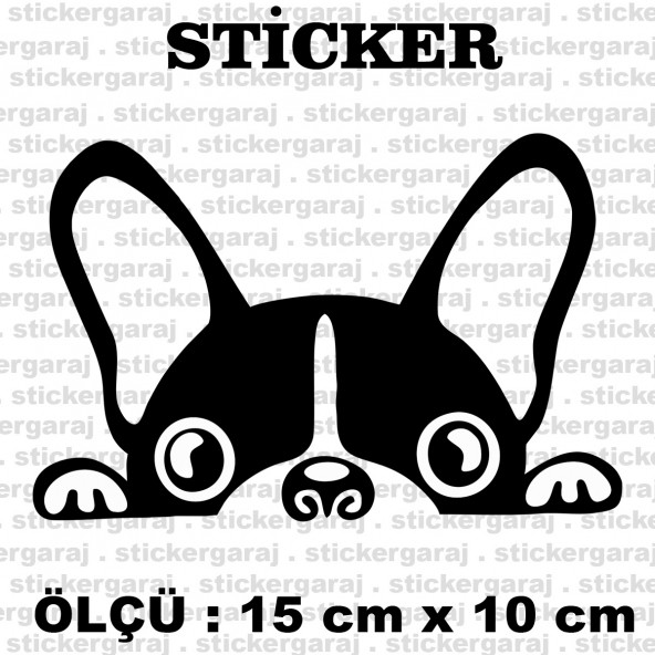 Köpek sevimli hayvan 2 adet sticker - Araba motosiklet kask buzdolabı cam otomobil atv laptop tablet duvar stickerı ürün görseli 1