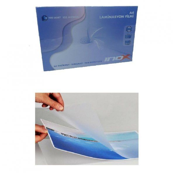 A3 Laminasyon 125 Mic. 20 Li 1 Paket İnox Laminasyon ürün görseli 1