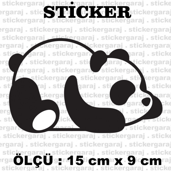 uyuşuk miskin serseri panda 2 adet sticker ürün görseli 1
