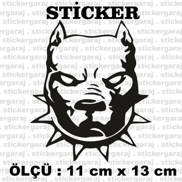 pitbull köpek tasma saldırgan 2 adet sticker ürün görseli 1