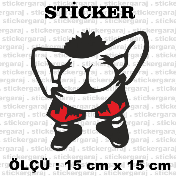 ukala kıç 2 adet sticker - Araba motosiklet kask buzdolabı cam otomobil atv laptop tablet duvar stickerı ürün görseli 1