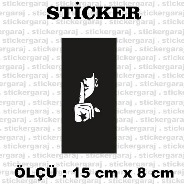 sus konuşma kadın 2 adet sticker - Araba motosiklet kask buzdolabı cam otomobil atv laptop tablet duvar stickerı ürün görseli 1