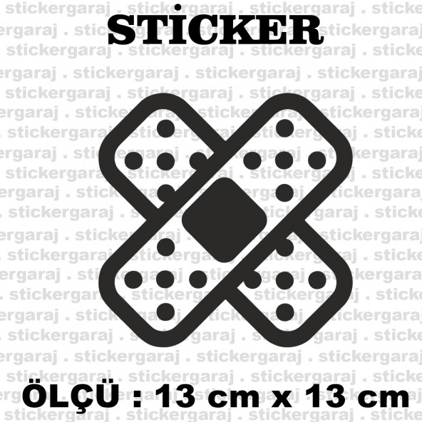Bant efect yara bantı 2 adet sticker - Araba motosiklet kask buzdolabı cam otomobil atv laptop tablet duvar stickerı ürün görseli 1