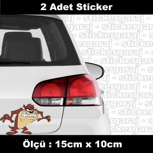 canavar sevimli çizgi film 2 adet sticker ürün görseli 1