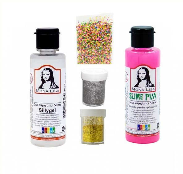 Slime Seti Fosforlu Pembe Renk 70 ML Renkli Slaym Südor Sılaym Seti 70 ML Slime Borax ürün görseli 1