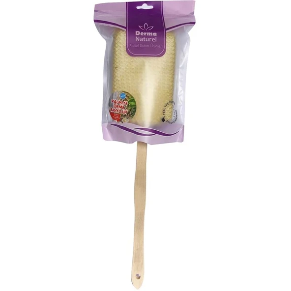 Derma Naturel Palmiye Örme Sopalı Banyo Sırt Lifi (8*24CM) MS-09 ürün görseli 1