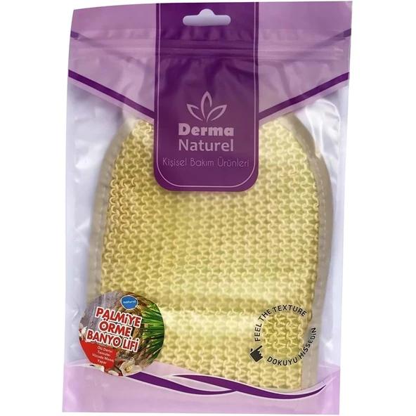 Derma Naturel Palmiye Lifi Örme Banyo Eldiveni (15*24CM) MS-04 ürün görseli 1