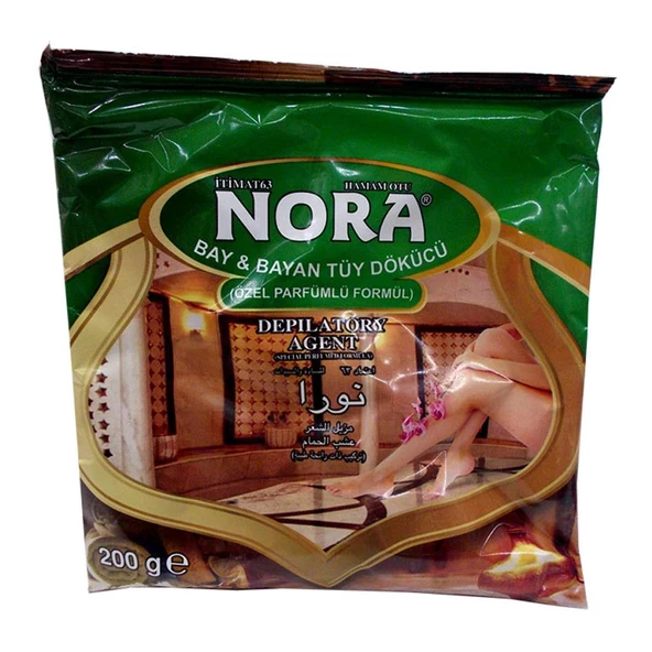 Nora Özel Parfümlü Tüy Dökücü Toz Hamam Otu Tozu 200Gr X 3 Paket ürün görseli 1