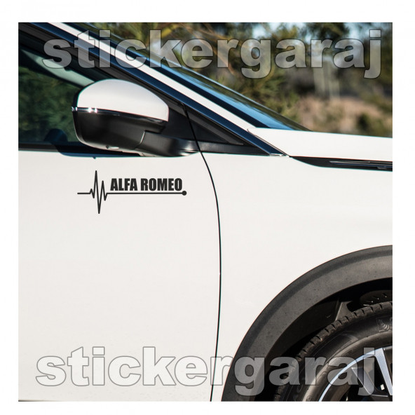 alfa romeo yan kapı 2 adet sticker - Araba motosiklet kask buzdolabı cam otomobil atv laptop tablet duvar stickerı ürün görseli 1