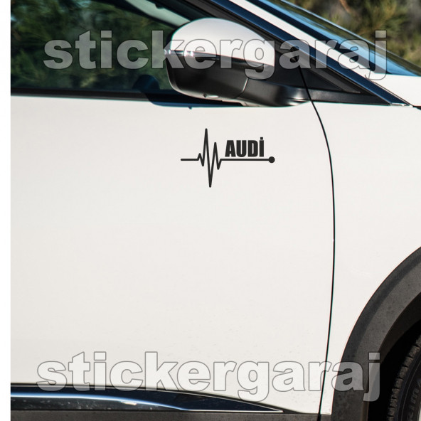 Audi yan kapı 2 adet sticker - Araba motosiklet kask buzdolabı cam otomobil atv laptop tablet duvar stickerı ürün görseli 1