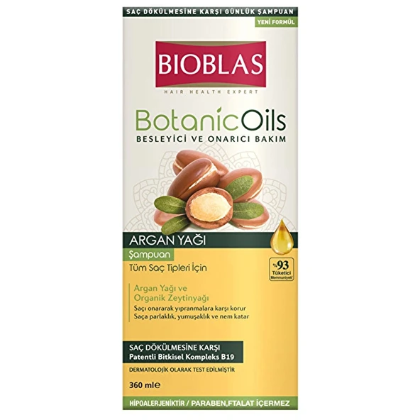 Bioblas Botanic Oils Argan Yağlı Şampuan 360 ml ürün görseli 1