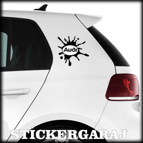 Audi uyumlu tuning leke 2 adet sticker - Araba motosiklet kask buzdolabı cam otomobil atv laptop tablet duvar stickerı ürün görseli 1