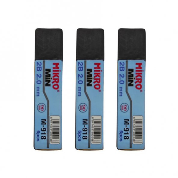 Kalem Ucu 2.0mm 2B Mikro 2B Kalem Ucu 2mm Siyah 3 Adet ürün görseli 1