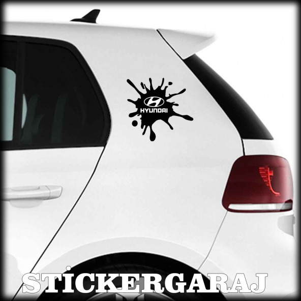 hyundai uyumlu tuning leke 2 adet sticker - Araba motosiklet kask buzdolabı cam otomobil stickerı ürün görseli 1