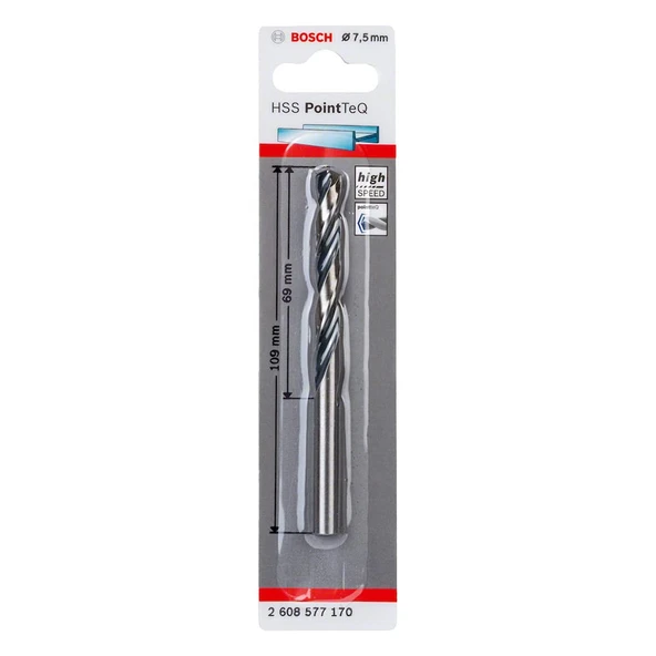 BOSCH HSS-POİNTTEC 7.5 mm METAL MATKAP UCU ürün görseli 1