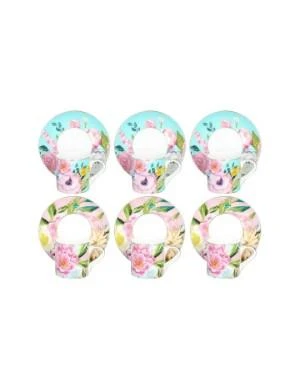 Lucky Art Peony Desenli 6 lı Bone China Porselen Kahve Fincanı seti 100 ml LYBA 038 ürün görseli 1
