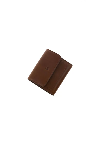 Kadın Hakiki Deri Büyük Cüzdan Kapaklı Fermuarlı RFID Korumalı Eleanor Taba ürün görseli 1
