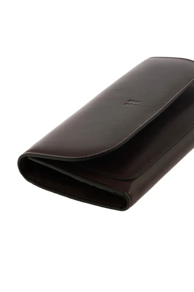 Kadın Hakiki Deri Büyük Cüzdan Kapaklı Çıtçıtlı RFID Korumalı Charlotte Kahve ürün görseli 1