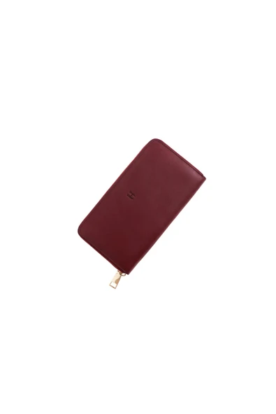 Kadın Hakiki Deri Büyük Cüzdan Fermuarlı RFID Korumalı Amelia Bordo Lacivert ürün görseli 1