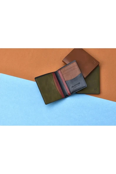 Erkek Hakiki Deri Cüzdan İnce Tasarım Çok Bölmeli RFID Korumalı Dayton Siyah Plus ürün görseli 1