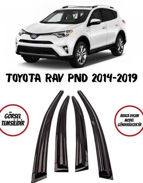 Toyota Rav4 Pnd Cam Rüzgarlığı 4lü 2014-2019 Arası ürün görseli 1