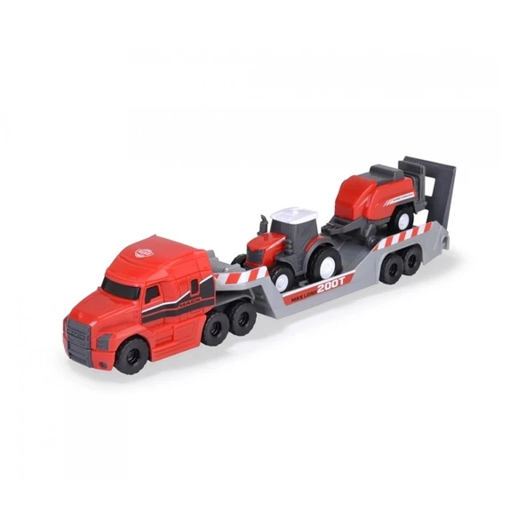Dickie Toys Massey Ferguson Mikro Çiftlik Kamyonu, Traktör ve Römorku - 203735004 ürün görseli 1