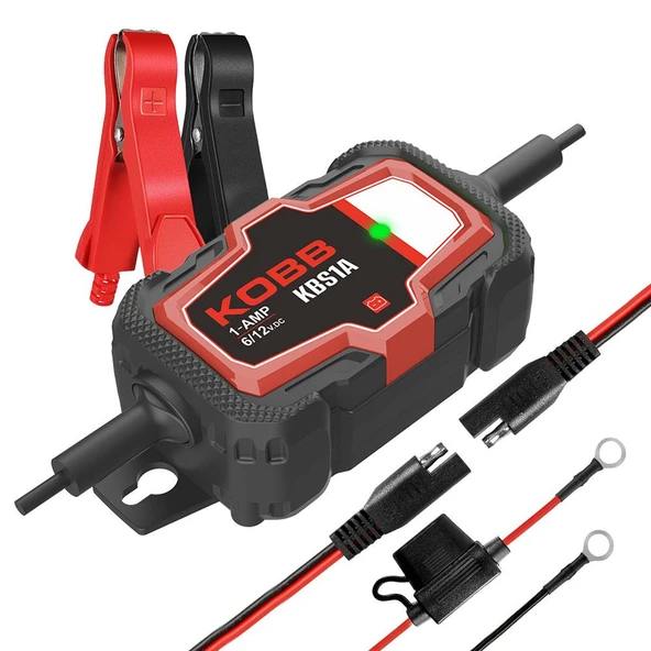 KOBB KBS1A 6V/12V 30Ah Akıllı Akü Şarj ve Akü Bakım / Desülfatör ürün görseli 1