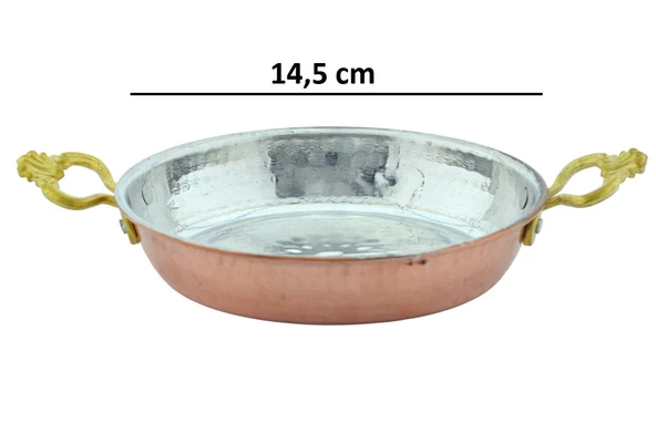 El Yapımı Bakır Omlet ve Yumurta Tavası,Bakır Sahan Tava NO1 (14,5 cm) ürün görseli 1