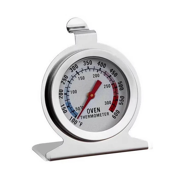 Metal Fırın Termometresi Analog 50-300°C / 100-600°F Paslanmaz Oven Thermometer ürün görseli 1