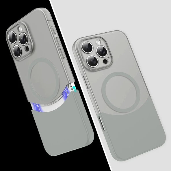 Apple iPhone 16 Pro Max Uyumlu Kılıf MagSafe Şarj Özellikli Mıknatıslı Double Kapak ürün görseli 1