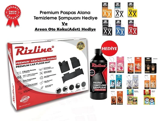 Rizline Premium Tesla Model Y 2019 Sonrası Havuzlu Paspas (Şampuan ve Areon Koku Hediye) ürün görseli 1