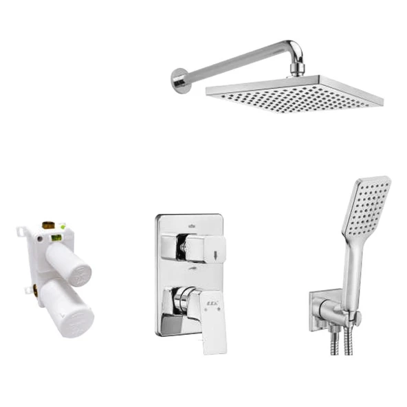 Eca Tiera Ankastre Duş Seti - 2 yollu / 6 parça set - 102199772 ürün görseli 1
