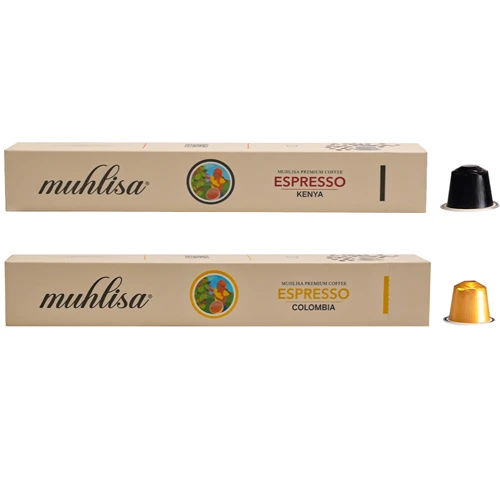 Muhlisa Espresso Kapsül Kahve 2 Kutu Kenya, Colombia (20 KAPSÜL) %100 Arabica ürün görseli 1