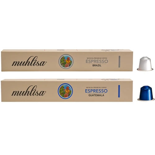 Muhlisa Espresso Kapsül Kahve 2 Kutu Brazıl, Guatemala (20 KAPSÜL) %100 Arabica ürün görseli 1